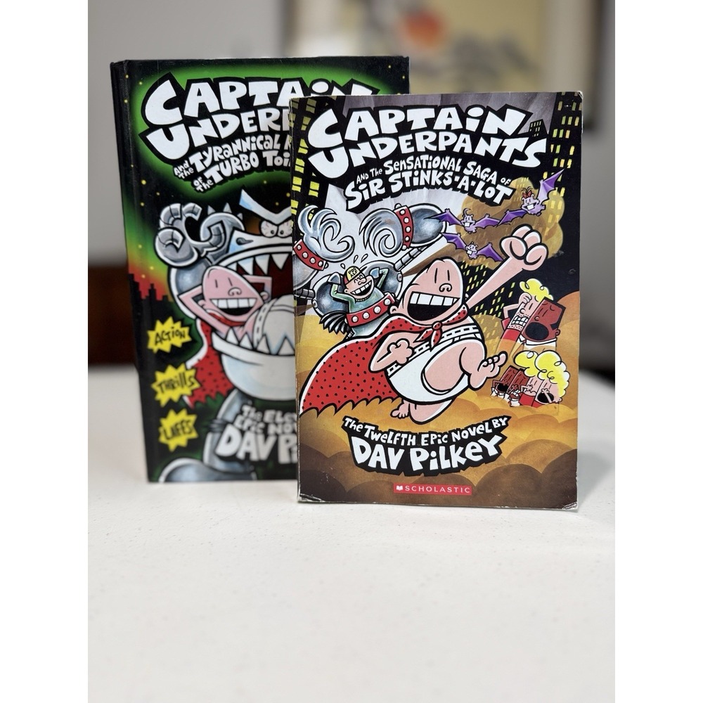 CAPTAIN UNDERPANTS Lot Of 4 (3 Hardback & 1 Paperback) Book Lot‎ Dav Pilkey
